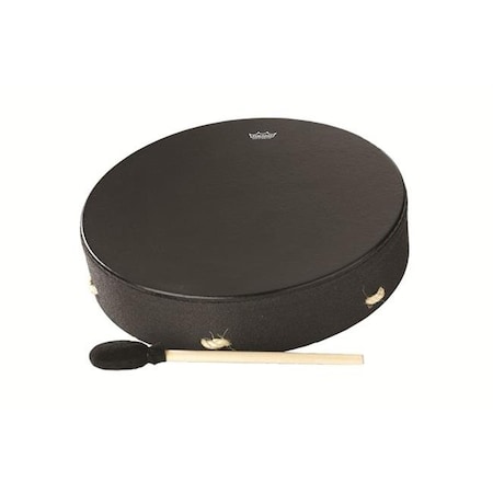 Remo Remo E11316-BE-U 16 in. Bahia Bass Buffalo Drum; Black Earth E11316-BE-U
